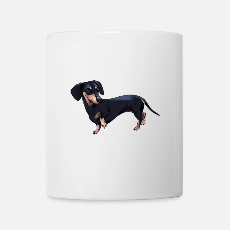 Teckel comique - Mug blanc - blanc