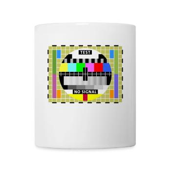 Affichage de l'achèvement de la transmission de l'image d'un téléviseur de test - Mug blanc - blanc - Devant