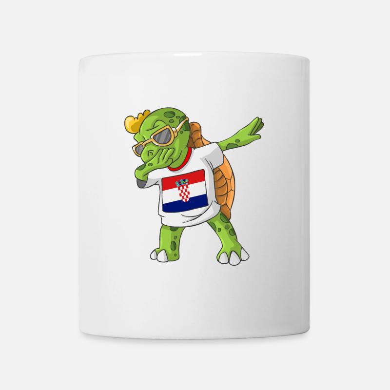 Kroatien Dabbing Schildkröte - Tasse - Weiß