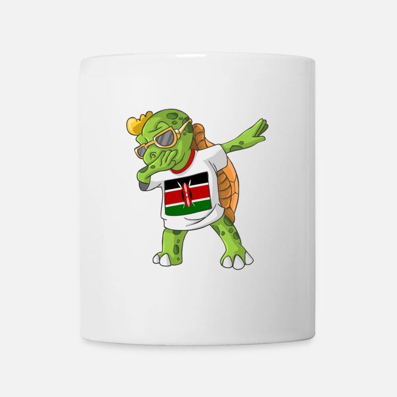 Kenia Dabbing Schildkröte - Tasse - Weiß