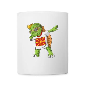 Mazedonien Dabbing Schildkröte - Tasse - Weiß - Vorne