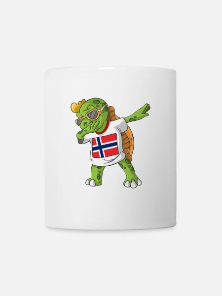 Norwegen Dabbing Schildkröte - Tasse - Weiß