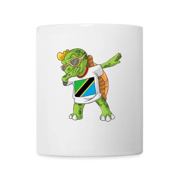 Tanzanie tortue tamponnant - Mug blanc - blanc - Devant