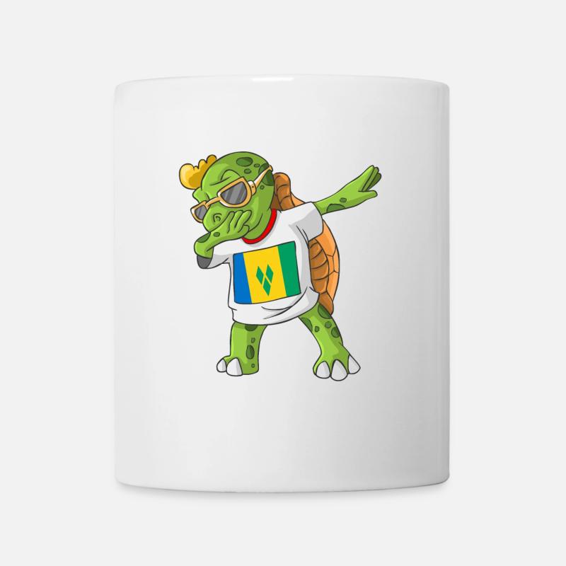 Saint-Vincent-et-les-Grenadines tortue tamponnant - Mug blanc - blanc