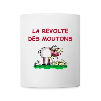 La révolte des moutons - Mug blanc - blanc - Devant