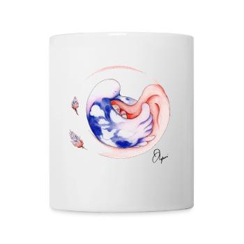 Schlafendes Mädchen - Tasse - Weiß - Vorne