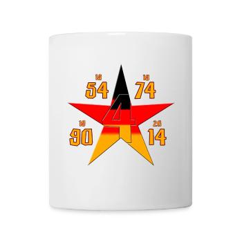 Deutschland - 4 Sterne - Tasse - Weiß - Vorne
