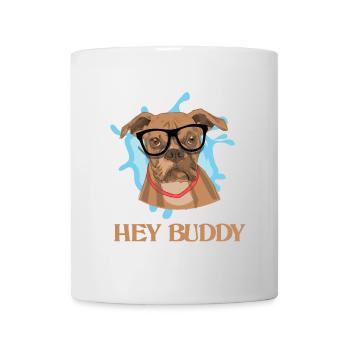 Nerd Hunderasse intelligenter Boxer mit Brille - Tasse - Weiß - Vorne