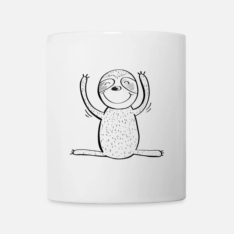 Happy Faultier - Comic - Tiere - Tasse - Weiß