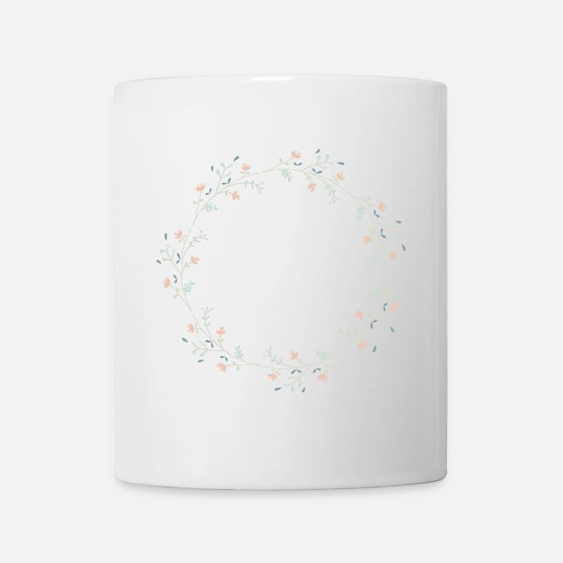 Blumen - Tasse - Weiß