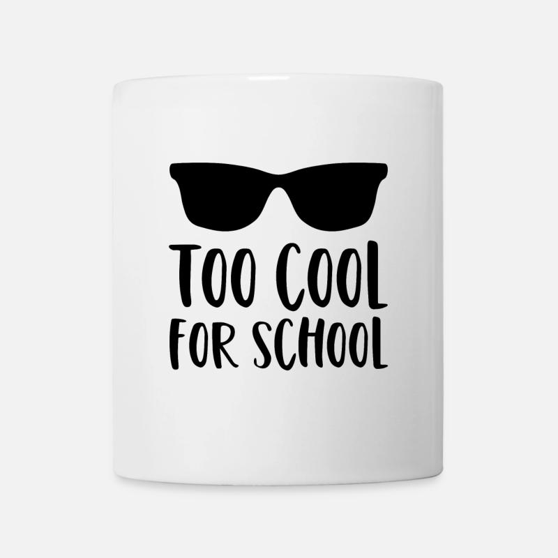 L’école dit trop cool pour les lunettes de soleil d’école - Mug blanc - blanc