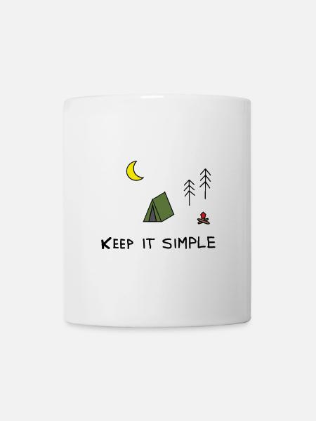 Simple Zelt bunt - Tasse - Weiß