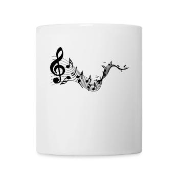 Musik Noten Fluss Geschenk Idee Musiker - Tasse - Weiß - Vorne
