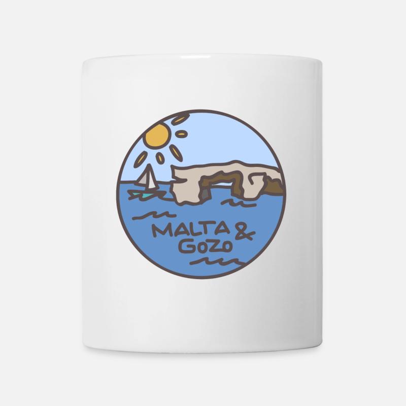 Malta / Gozo Illustration - Mug - white
