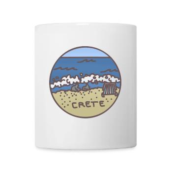 Crète - Grèce Illustration - Mug blanc - blanc - Devant