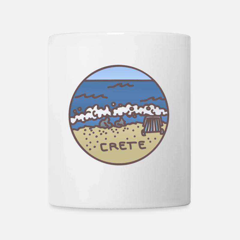 Kreta - Griechenland Illustration - Tasse - Weiß