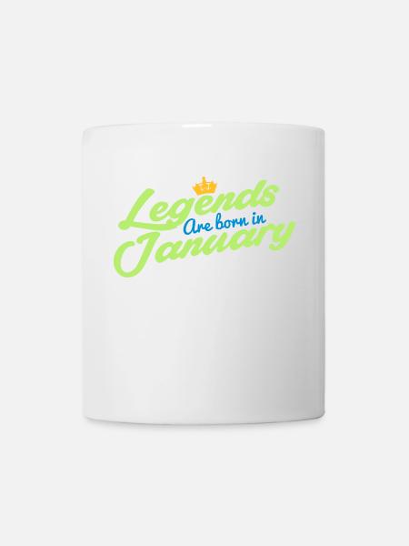 Legenden werden im Januar geboren - Tasse - Weiß