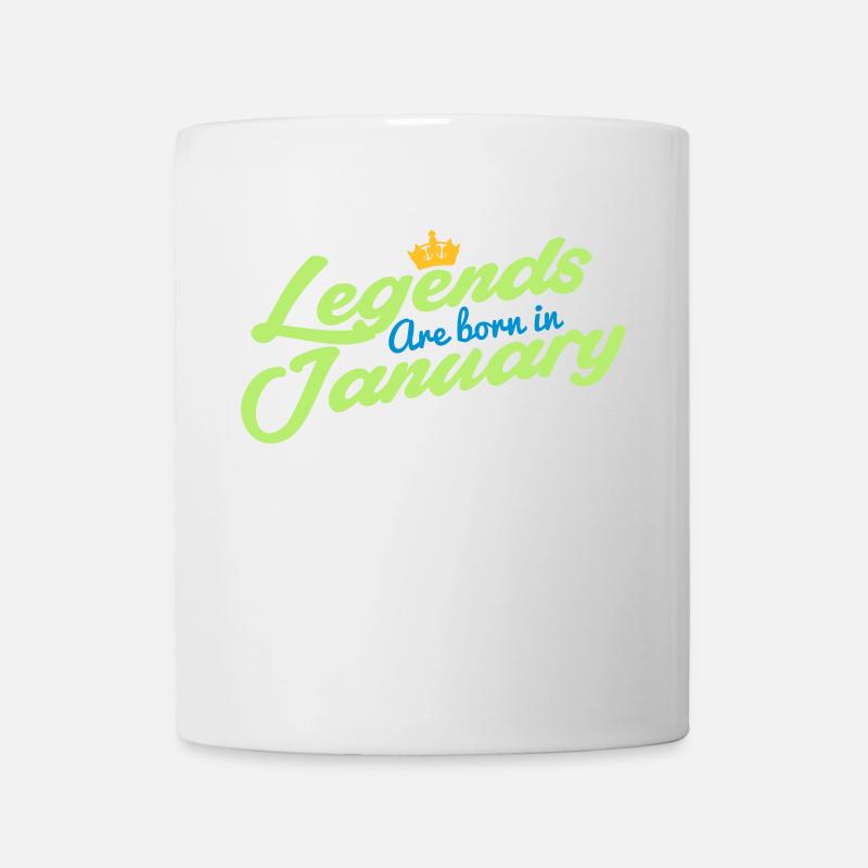 Legenden werden im Januar geboren - Tasse - Weiß