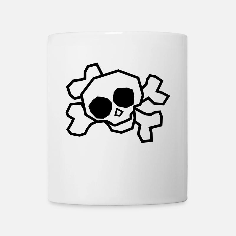 skull Schädel Totenkopf - Tasse - Weiß