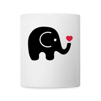 elefant herz - Tasse - Weiß - Vorne