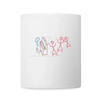 Klavier Spieler haut auf Tasten, Musik, Instrument - Tasse - Weiß - Vorne