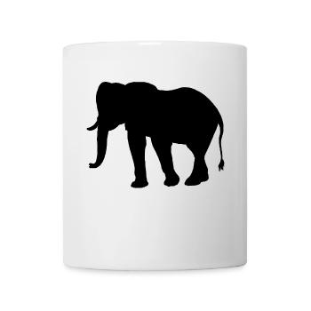 éléphant - Mug blanc - blanc - Devant