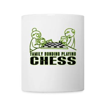 Family Bonding Playing CHESS - Mug - white - Front