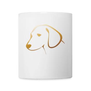 Chien d'or - Mug blanc - blanc - Devant