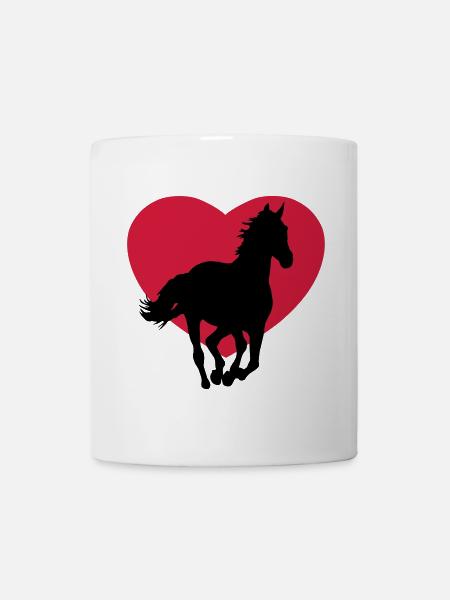 I love horses - J'adore les chevaux - Mug blanc - blanc