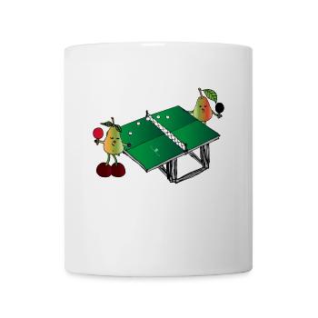 Birnen beim Tischtennis - Tasse - Weiß - Vorne