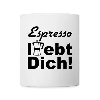 Espresso Kaffee Spruch lustig Geschenk - Tasse - Weiß - Vorne