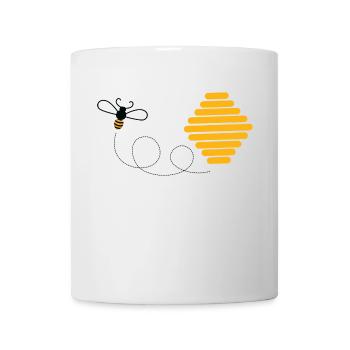Honey Bee Honeycomb Honeybee Bee Queen Nectar - Mug - white - Front