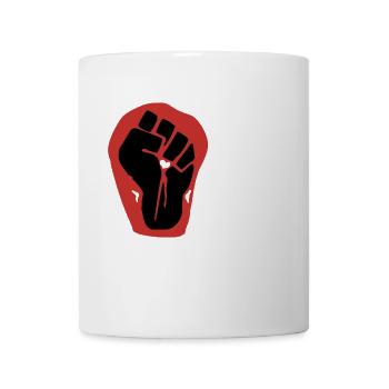 Fist against hate violence Nazis xenophobia right - Mug - white - Front