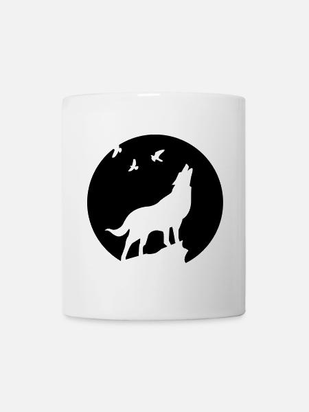 loup - Mug blanc - blanc