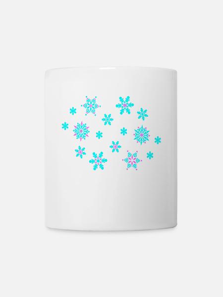 Schneeflocken - Tasse - Weiß