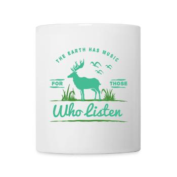 Hirsch Elch Ren Geweih Natur Erde Outdoor Geschenk - Tasse - Weiß - Vorne