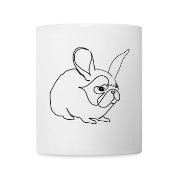 Pug bunny Pug Rabbit - Mug - white - Front