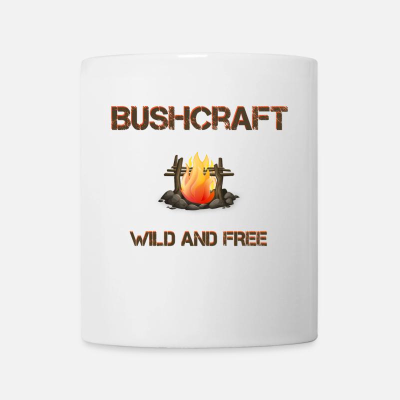 Bushcraft sauvage et gratuit - Mug blanc - blanc