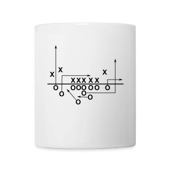American Football Spielzug Play Huddle Formation - Tasse - Weiß - Vorne