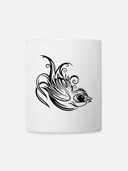Hirondelle, printemps, messager de printemps - Mug blanc - blanc
