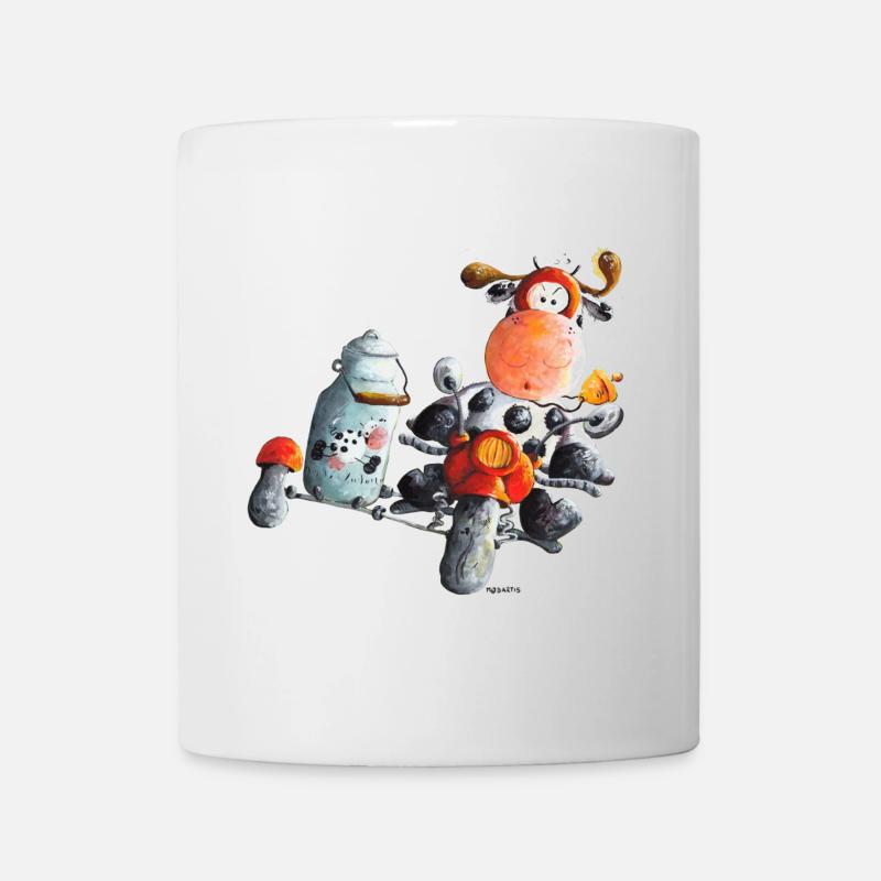 "Express Milk" - vache - moto - Mug blanc - blanc