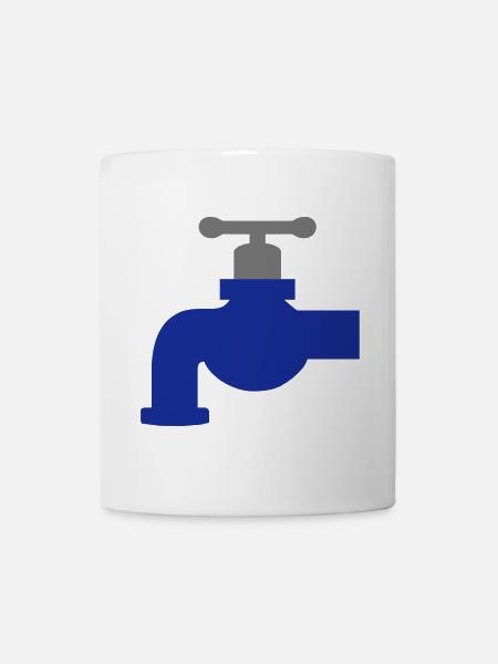 wasserhahn - Tasse - Weiß