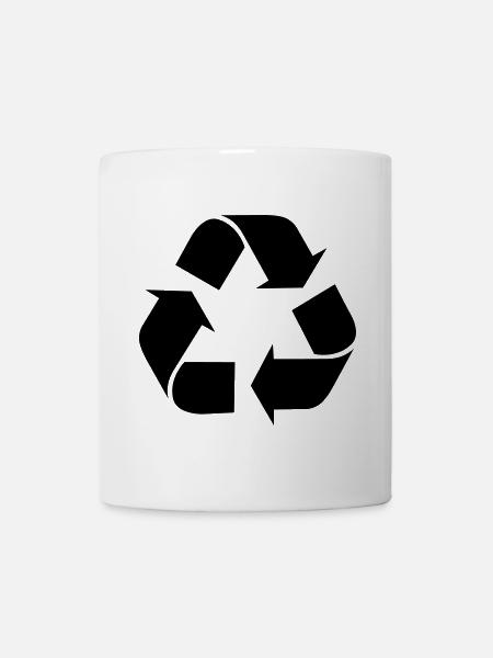 Recycling recyceln symbole - Tasse - Weiß