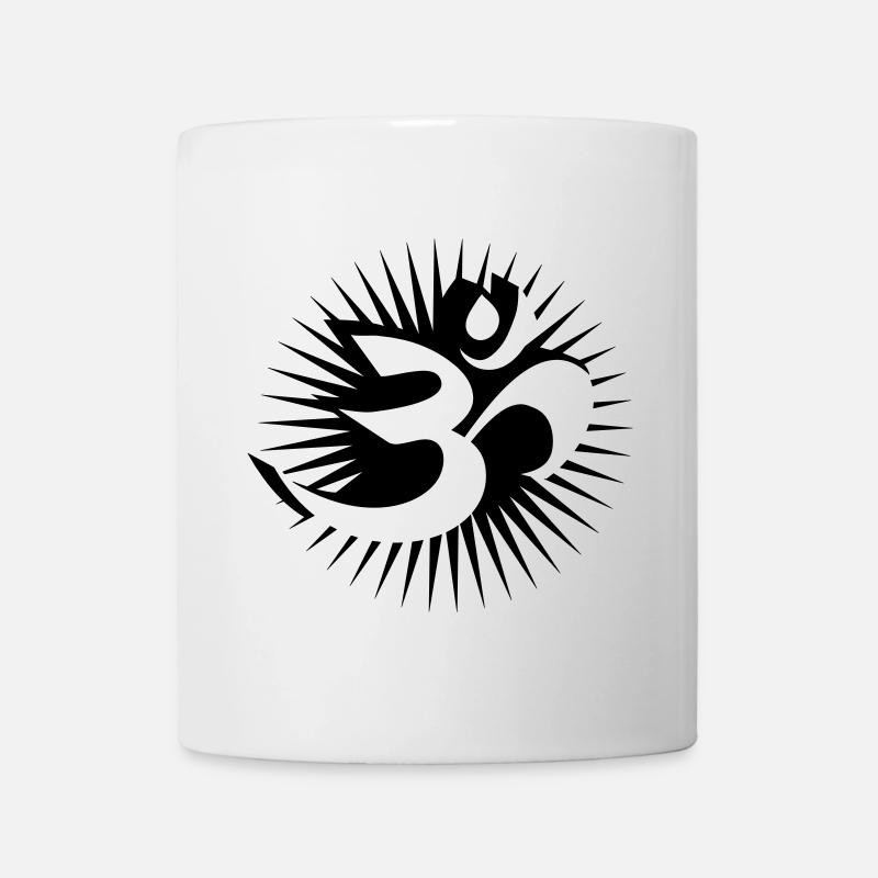 Om Symbol 3D - Tasse - Weiß