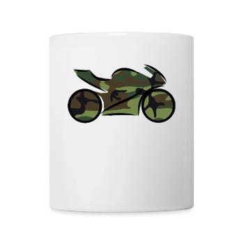 Motorcycle camouflage - Mug - white - Front