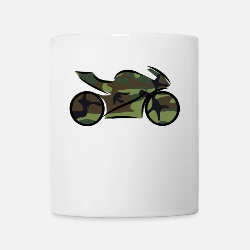 Motorcycle camouflage - Mug - white