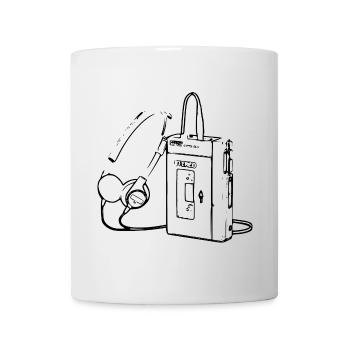 Retro Walkman cassette - Mug - white - Front