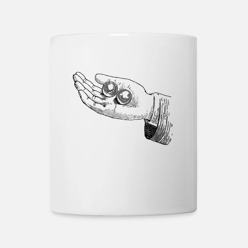 Hand with marbles - Mug - white