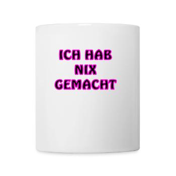 je n’ai rien fait noir rose - Mug blanc - blanc - Devant