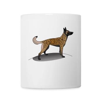 Gestromter holländischer Schäferhund - Tasse - Weiß - Vorne